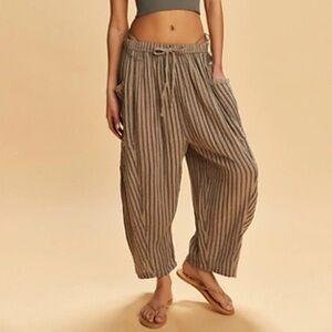 Free People Striped Quinn Pants